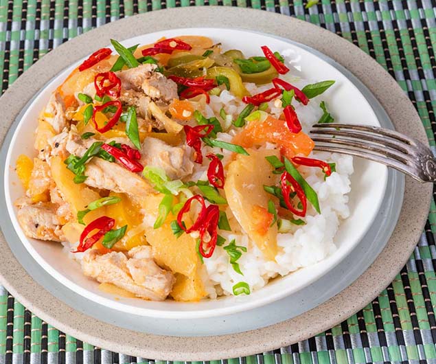 Apple, Chicken and Rice
