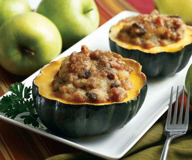 Acorn Squash Sausage Bake