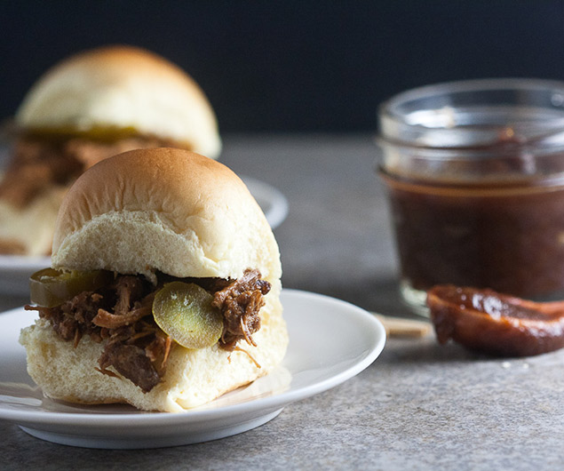 Apple Butter Asian Pulled Chicken Sliders