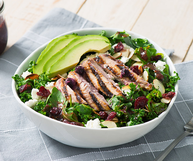 Blueberry & Dijon Grilled Chicken and Goat Cheese Salad