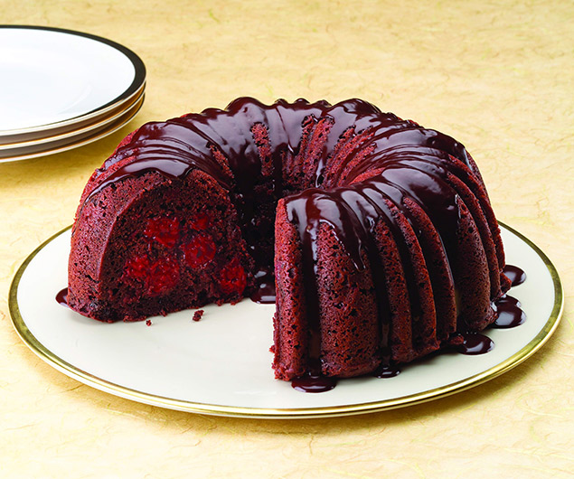 Chocolate Cherry Cake with Rum Ganache