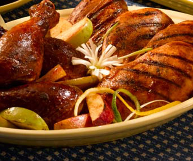 Grilled Chicken or Turkey with Cherry BBQ Sauce