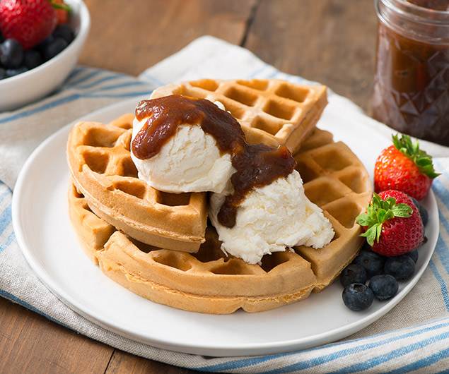 Pumpkin Spice Apple Waffles