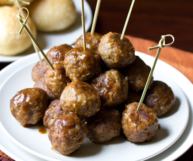 Spiced Apple Butter Swedish Meatballs