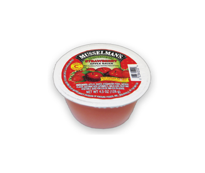 Unsweetened Strawberry Apple Sauce - 96 pk 4.5 oz.