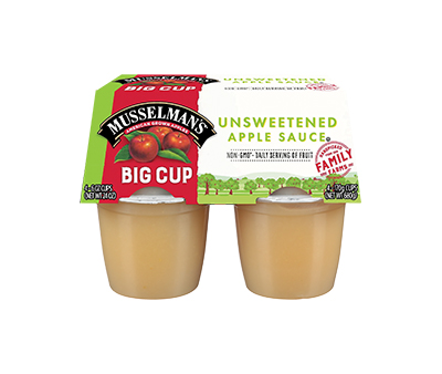 Unsweetened Apple Sauce BIG CUP - 4 pk 6 oz.