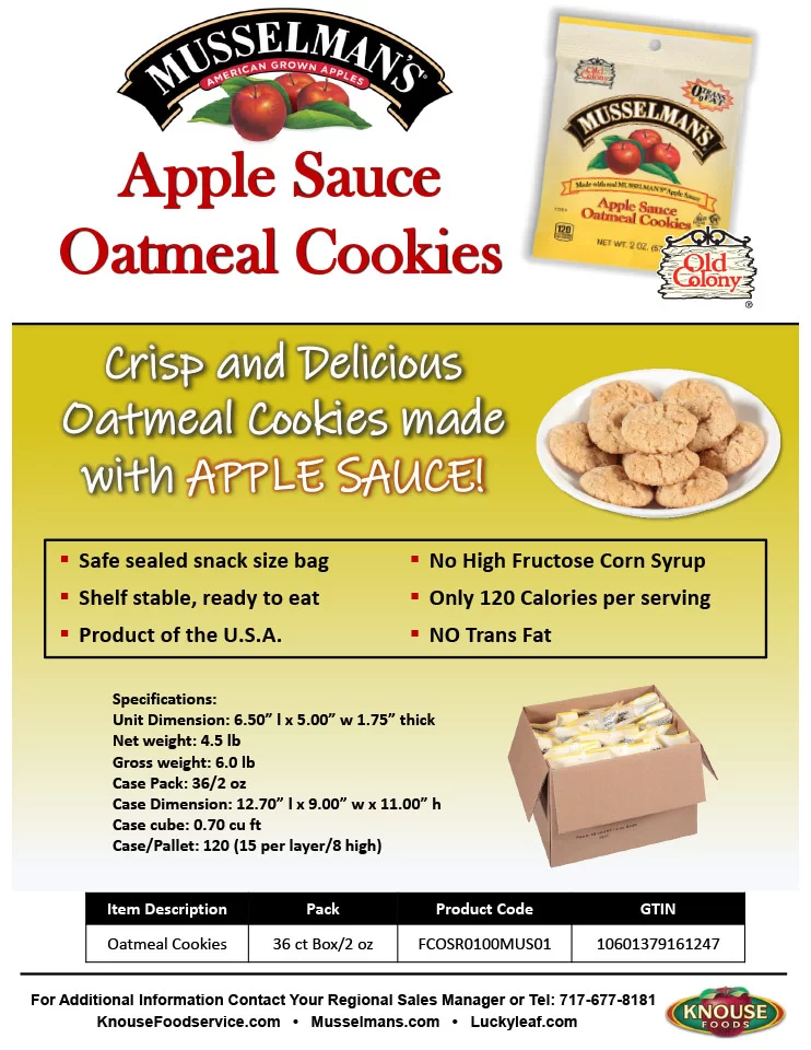 Apple Sauce Cookies Musselmans