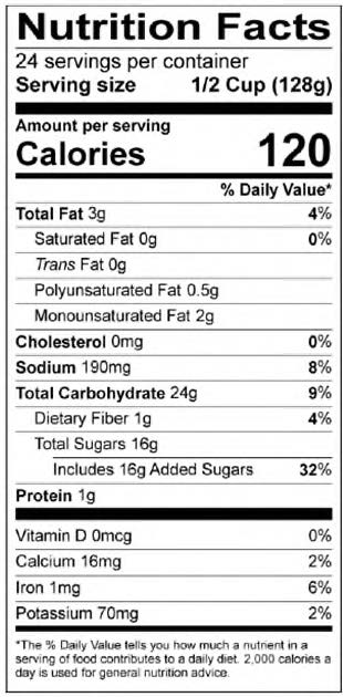 Chocolate Pudding - 112 oz. - Nutrional Panel Image