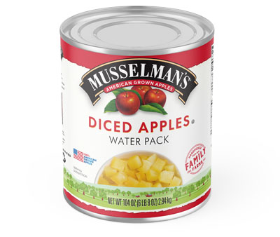 Diced Apples in Water - 104 oz.