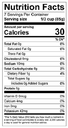 Lite Apple Fruit Filling with Sucralose - 20 oz. - Nutrional Panel Image