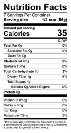 Lite Cherry Fruit Filling with Sucralose - 21 oz. - Nutrional Panel Image