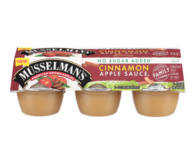 No Sugar Added Cinnamon Apple Sauce - 6 pk 4 oz.