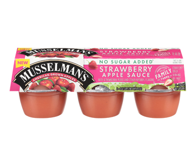 No Sugar Added Strawberry Apple Sauce - 6 pk 4 oz.