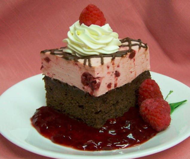 Raspberry Mousse Brownies