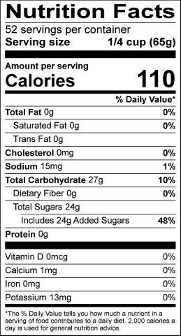 Strawberry Glaze - 120 oz. - Nutrional Panel Image