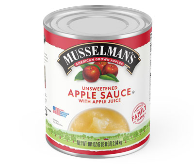 Unsweetened Apple Sauce with Apple Juice- 104 oz.