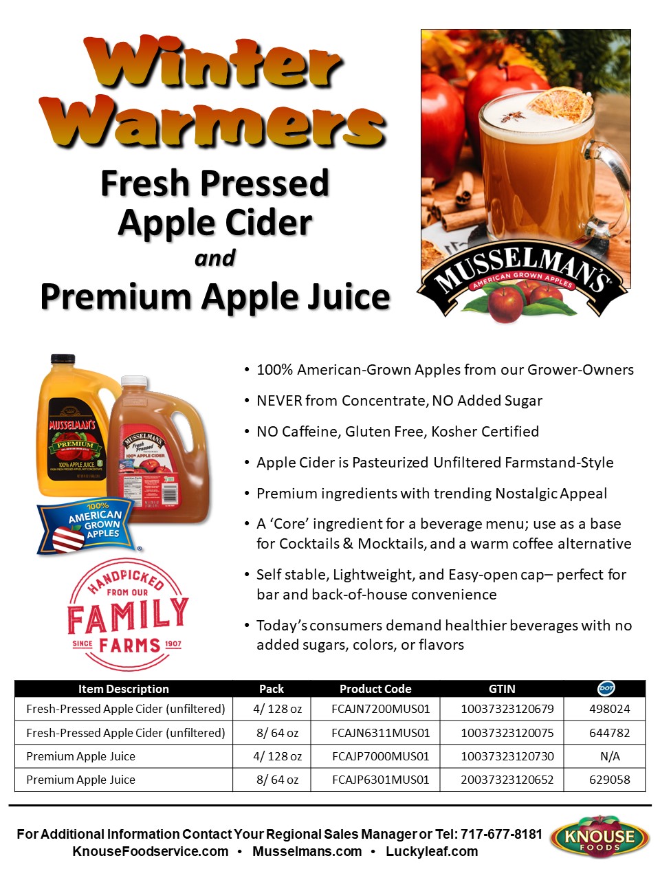 Winter Warmers Cider & Juice Musselman's